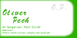 oliver pech business card